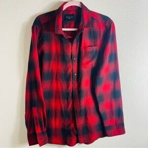 Level Ten Luxury Soft Button up Flannel Shirt Size:L